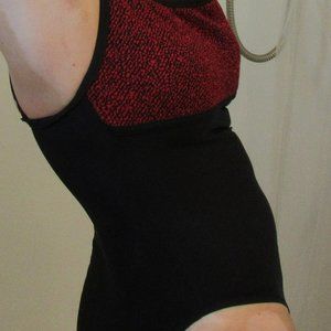 Concepts Black n Bright Brown GIRLS 1 Piece Swimsuit, size 10